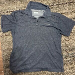 Large L men’s gray Columbia Sportswear Omni wick polo shirt